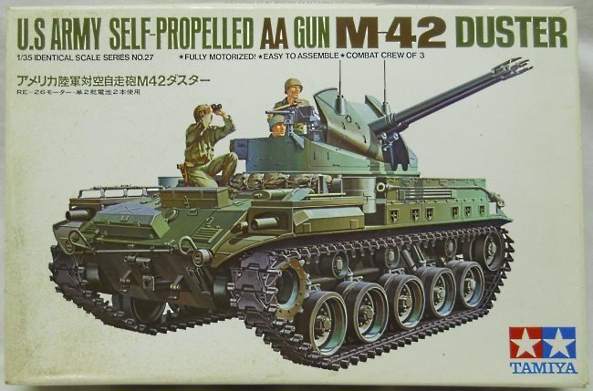 Tamiya 1/35 US Army M-42 (M42) Duster Self-Propelled AA Gun Motorized, MT127-450 plastic model kit